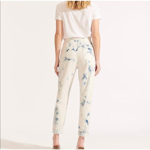 Veronica Beard Khaille Tie Dye High Rise Straight Leg Crop Jeans Size 25 NWT - Picture 13 of 14
